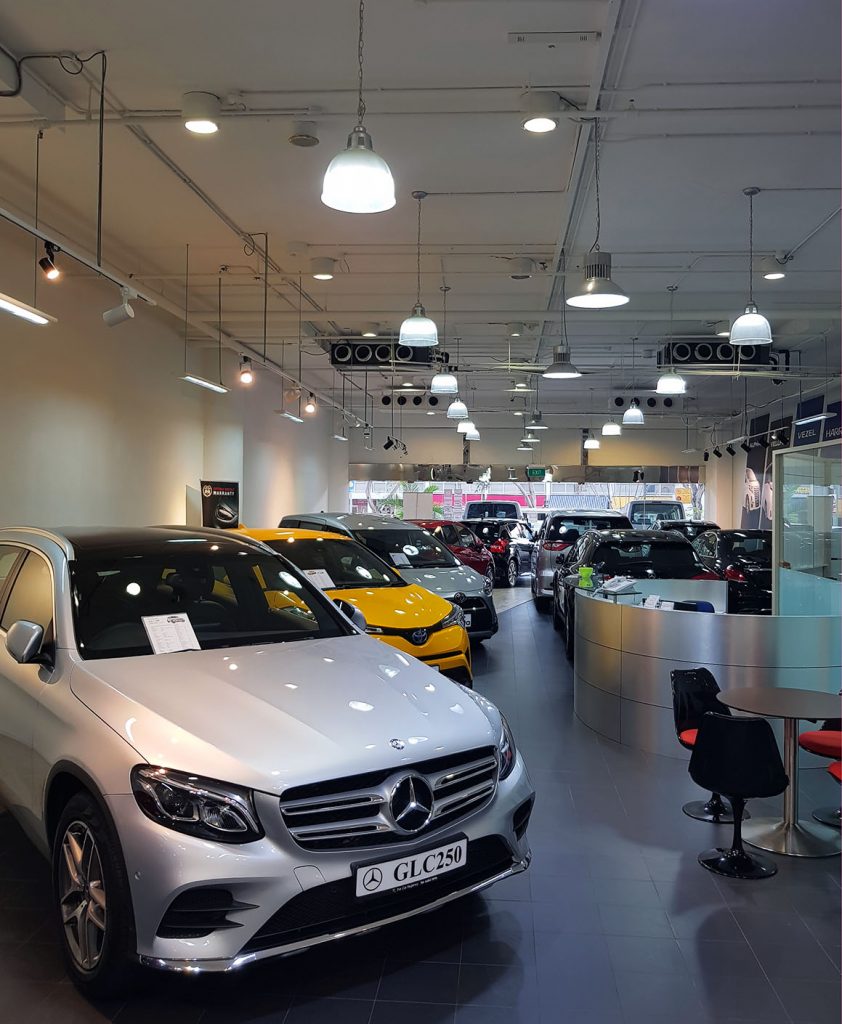 Cars on display in Car Regency 's showroom